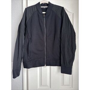 Lululemon Jacket Black Zip Up Warm Lined Blade Collar Men’s Medium Running Black